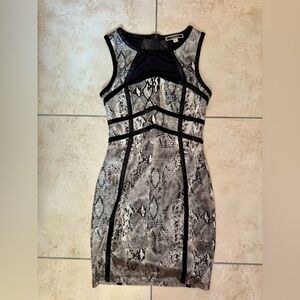 Nikibiki Lace Black Snake Style Skin Bodycon Dress Size S NWOT
